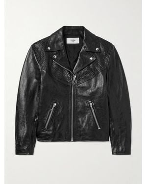 Celine Giacca Biker Cropped Slim-Fit - Nero