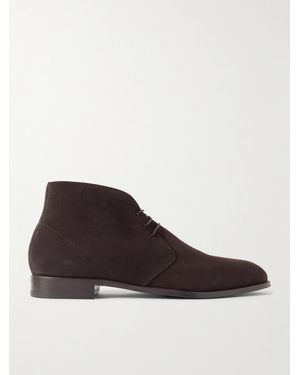 Manolo Blahnik Berwick Suede Chukka Boots - Brown