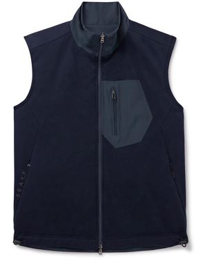 Sease Explorer Reversible Padded Virgin Wool-Blend Jersey And Micro-Ripstop Gilet - Blue