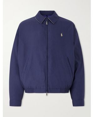 Polo Ralph Lauren Logo-embroidered Recycled-shell Down Jacket - Blue