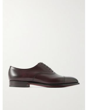 Edward Green Chelsea Cap-Toe Burnished-Leather Oxford Shoes - Brown