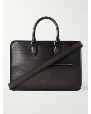 Berluti Un Jour Mini Scritto Leather Briefcase - Black