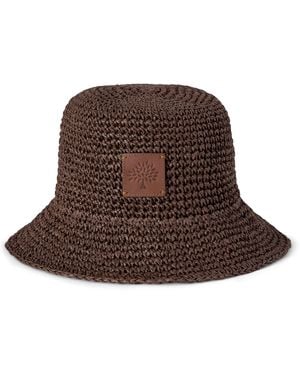 Mulberry Raffia Tree Bucket Hat Ebony - Brown