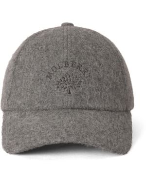 Mulberry Solid Wool Baseball Cap Foggy - Gray