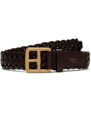 Mulberry 4Cm Woven Leather Belt - Brown
