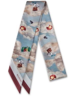 Mulberry Skinny Scarf - Blue