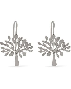 Mulberry Tree Dropped Earrings - White