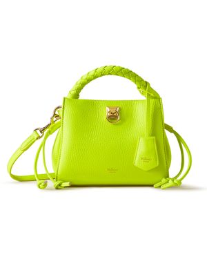 Mulberry Mini Iris In Neon Yellow Heavy Grain