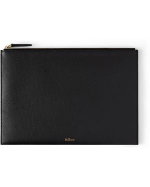 Mulberry Zipped Flat Pouch - Black