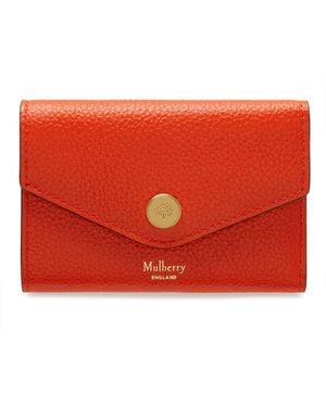 Mulberry Folded Multi-Card Wallet Coral - Red
