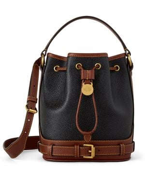 Mulberry Small Scotchgrain Bucket-Cognac - Black