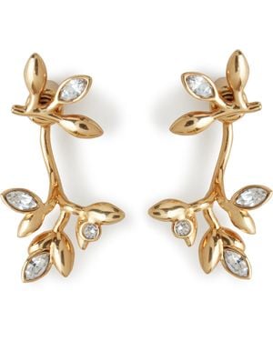 Mulberry Leaf Earrings - Metallic