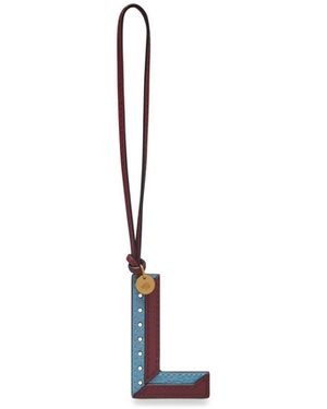 Mulberry Bi-colour Leather Keyring - Metallic