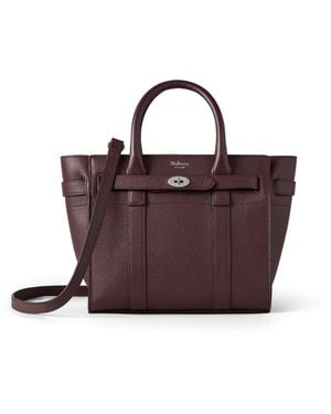 Mulberry Mini Zipped Bayswater Cherry - Purple