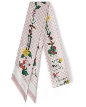 Mulberry Skinny Scarf - White