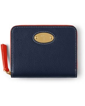 Mulberry Plaque Small Zip Around Purse Night Sky-Coral Oran - Blue