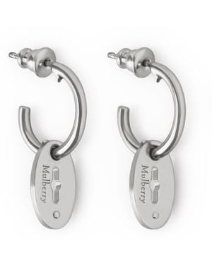 Mulberry Bayswater Hoop Earrings - White