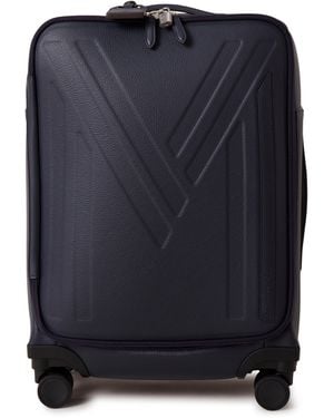 Mulberry Leather 4 Wheel Suitcase - Blue