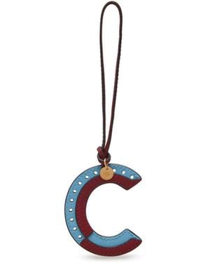 Mulberry Bi-Colour Leather Keyring - Metallic