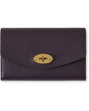 Mulberry Medium Darley Wallet Deep Aubergine - Blue