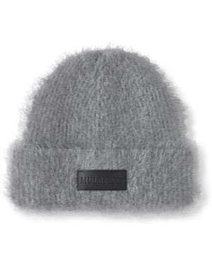 Mulberry Solid Mohair Beanie Light - Gray