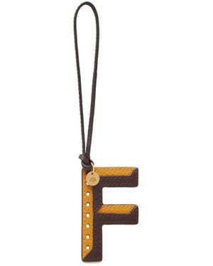 Mulberry Bi-colour Leather Keyring - Metallic