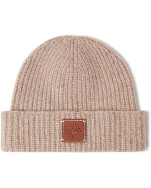 Mulberry Solid Textured Beanie - Natural
