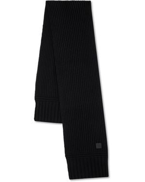 Mulberry Chunky Ribbed Scarf - Black