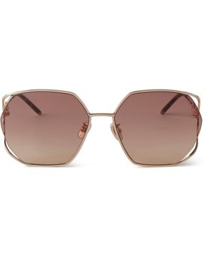 Mulberry Willow Metal Sunglasses - Brown