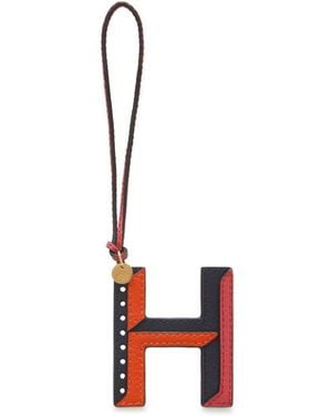 Mulberry Tri-colour Leather Keyring - Pink