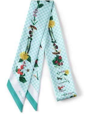 Mulberry Skinny Scarf - Blue