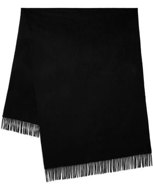 Mulberry Solid Merino Wool Scarf - Black