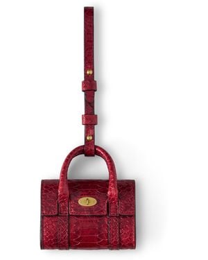 Mulberry Mini Bayswater Bag Charm Apple - Red