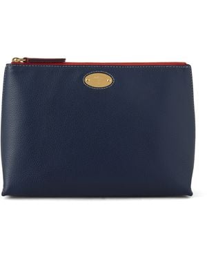 Mulberry Plaque Cosmetic Pouch Night Sky-Coral Oran - Blue