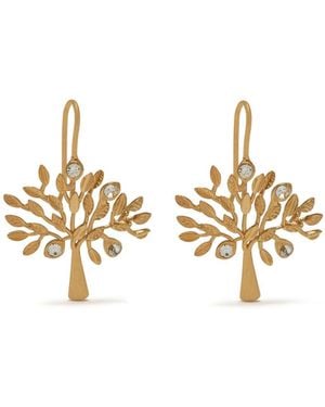 Mulberry Tree Dropped Earrings - Metallic