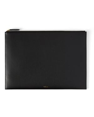 Mulberry Large Zipped Flat Pouch - Black