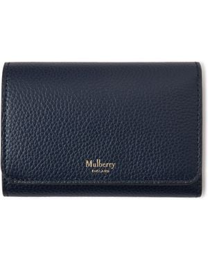 Mulberry Small Leather Continental Trifold Wallet - Blue