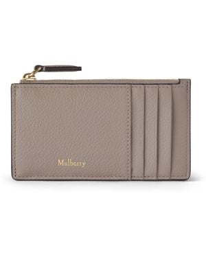 Mulberry Continental Long Zipped Card Holder Cashmere Taupe - Metallic