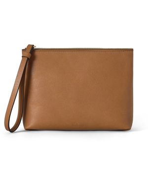 Mulberry Zipped Pouch X British Pasture Leather Antique Oak - Brown