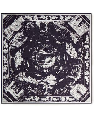 Mulberry Square Scarf - Blue
