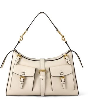 Mulberry Leather Roxanne Shoulder Bag Eggshell - Natural