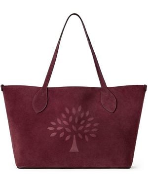 Mulberry Suede Tree Tote - Red