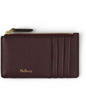 Mulberry Continental Long Zipped Card Holder Oxblood - Brown