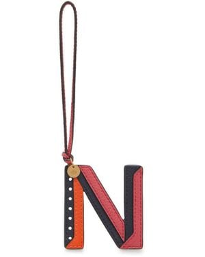Mulberry Tri-color Leather Keyring - Red