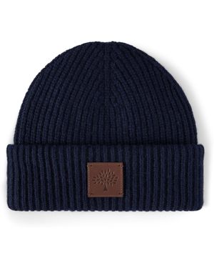 Mulberry Solid Wool Beanie Night Sky - Blue