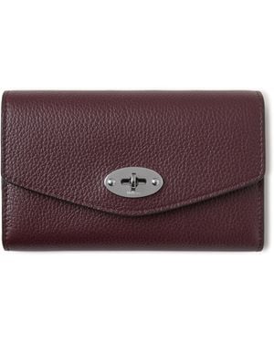 Mulberry Medium Darley Wallet Cherry - Purple