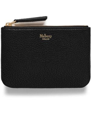 Mulberry Zip Coin Pouch - Black