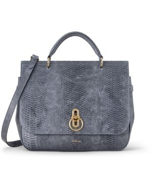 Mulberry Große Amberley Top Handle - Blau
