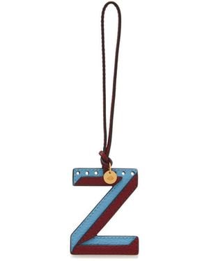 Mulberry Bi-color Leather Keyring - Blue