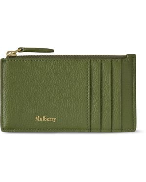 Mulberry Continental Long Zipped Card Holder Fern - Green